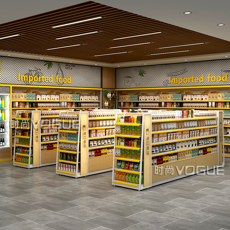 便利店貨架_雙面中島貨架（帶地...